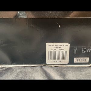 Torrid women’s black faux suede knee high straps boots